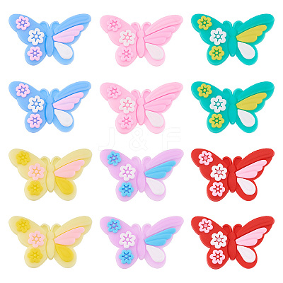 30Pcs 6 Colors Plastic Cabochons KY-TA0001-30-1