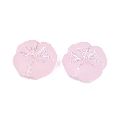Frosted Transparent Acrylic Beads X1-OACR-P029-19B-05-1