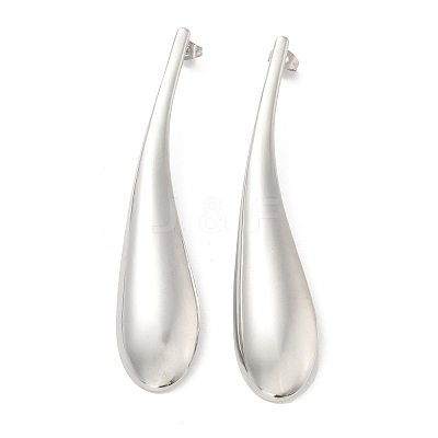 304 Stainless Steel Teardrop Stud Earrings for Women EJEW-M089-07P-1