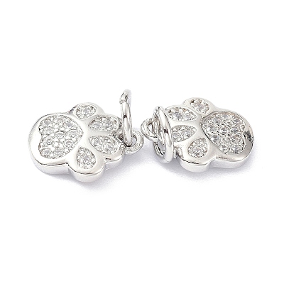Brass Micro Pave Cubic Zirconia Charms LS-ZIRC-C022-22P-1