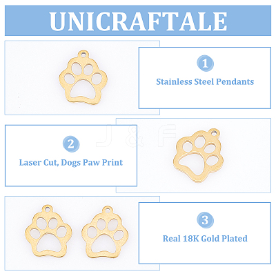 40Pcs 304 Stainless Steel Charms STAS-UN0059-89-1