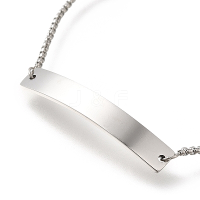 Non-Tarnish 304 Stainless Steel Box Chain Slider Bracelets LS-BJEW-M233-02P-1