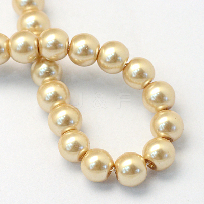Baking Paint Glass Pearl Bead Strands X-HY-Q003-3mm-42-1