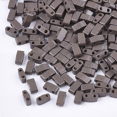 2-Hole Baking Paint Glass Seed Beads LS-SEED-S023-17B-17-1