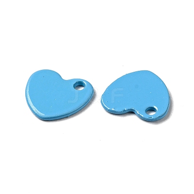Spray Painted 201 Stainless Steel Charms STAS-G304-25E-1