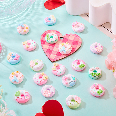 20Pcs Opaque Resin Decoden Cabochons RESI-TA0005-33-1