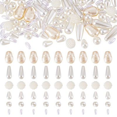 224Pcs 6 Styles Imitation Pearl Acrylic Beads OACR-TA0005-15-1