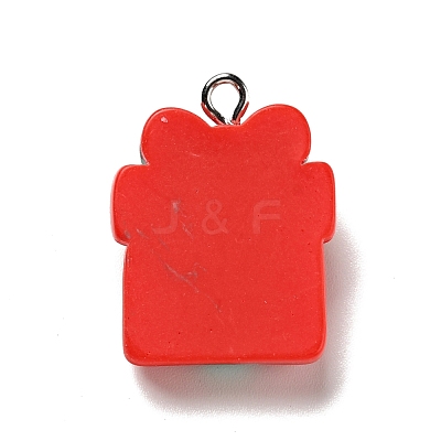 Christmas Opaque Resin Pendants RESI-G043-A04-1