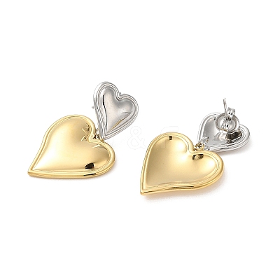 304 Stainless Steel Dangle Stud Earrings EJEW-Z026-03-1