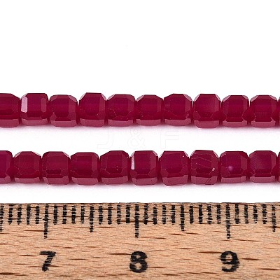 Lab Grown Red Corundum Beads Strands G-N351-02A-01-1