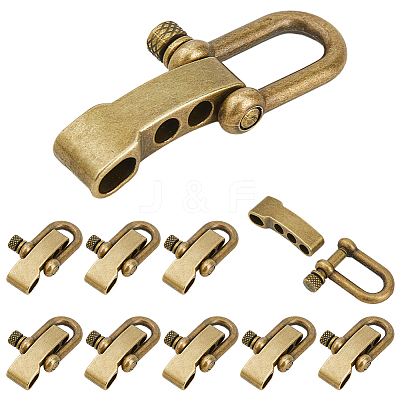 10 Bags Alloy Shackle Clasps FIND-DC0008-38AB-1