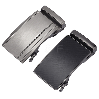 2Pcs 2 Styles Alloy DIY Adjustable Automatic Buckle FIND-GA0003-34A-1