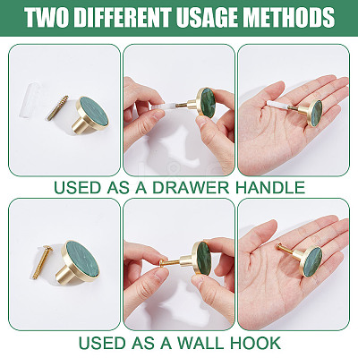 4 Bags Round Zinc Alloy Acrylic Drawer Pull Handles FIND-DR0001-85A-1