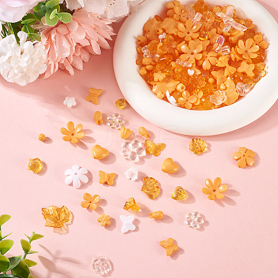 100G Transparent & Opaque Acrylic Beads TACR-TA0001-57B-1