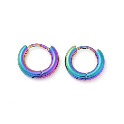 202 Stainless Steel Huggie Hoop Earrings EJEW-F111A-12mm-RC-1