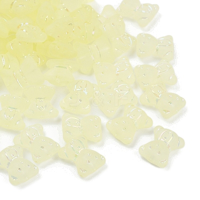Frosted Transparent Acrylic Beads OACR-P029-20B-03-1