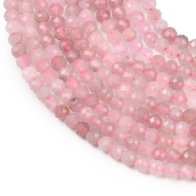 Natural Purple Madagascar Rose Quartz Beads Strands G-P615-A-3mm-01-1