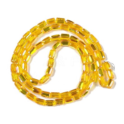 Electroplate Glass Chevron Beads Strands GLAA-Q101-02A-AB07-1