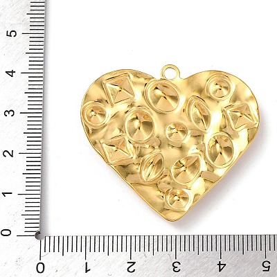 304 Stainless Steel Cubic Zirconia Pendants STAS-Z182-07G-01-1