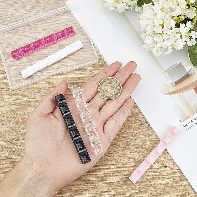 5Pcs 5 Cololrs 5 Grids Plastic Nail Art Brush Pen Holder Stand MRMJ-FG0001-10-1