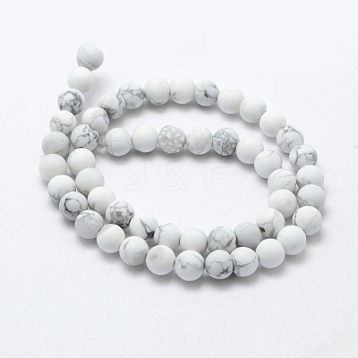 Natural Howlite Beads Strands G-F518-22-10mm-1