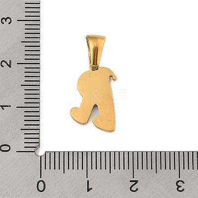 Christmas Theme 304 Stainless Steel Pendants STAS-R007-01K-G-1
