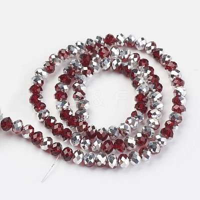 Electroplate Transparent Glass Beads Strands EGLA-A034-T2mm-M02-1