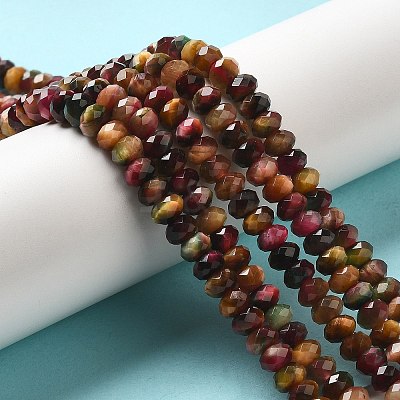 Natural Rainbow Tiger Eye Beads Strands G-NH0002-D03-02-1
