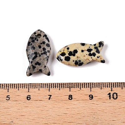 Natural Dalmatian Jasper Pendants X-G-N342-106J-1