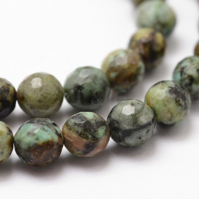 Natural African Turquoise(Jasper) Beads Strands G-D840-15-4mm-1