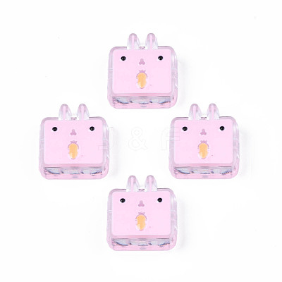 Transparent Acrylic Beads ACRC-S039-10F-1