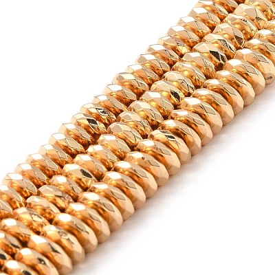 Electroplate Non-magnetic Synthetic Hematite Beads Strands G-L485-06B-LG-1