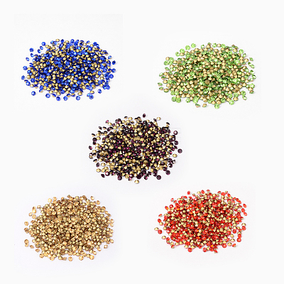 Back Plated Grade A Diamond Glass Pointed Rhinestone Cabochons RGLA-SS18-M-1