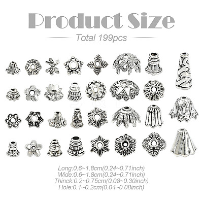 Tibetan Style Alloy Bead Caps TIBE-YW0001-71-1