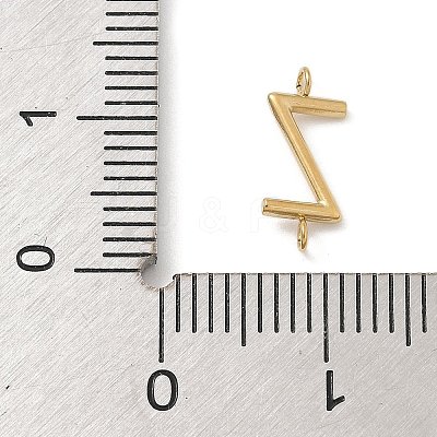 304 Stainless Steel Letter Connector Charms STAS-M108-01G-26-1