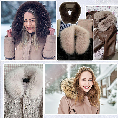 1Pc Artificial Fox Wool Collar for Women DIY-PH0035-54A-1