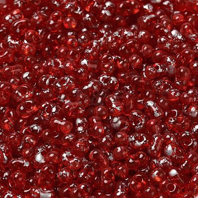 Spray Painted Glass Seed Beads SEED-F005-06A-05-1
