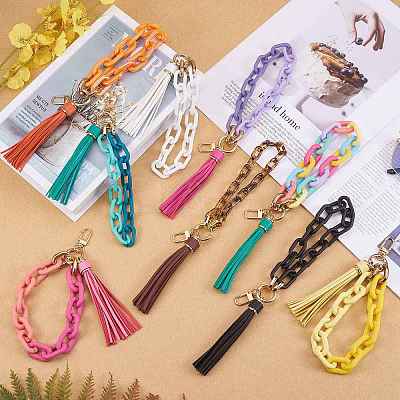 Chain Link Wristlet Keychain HJEW-SW00013-09-1