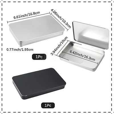 2Pcs Slide Top Tinplate Trinket Storage Boxes CON-SP0001-22B-01-1