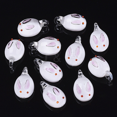 Handmade Lampwork Pendants X-LAMP-N021-002F-1