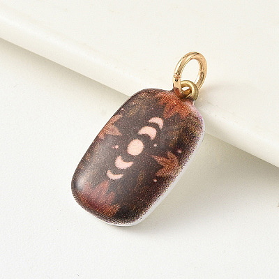 1Pc Brass Enamel Pendants ENAM-YW0009-21A-1