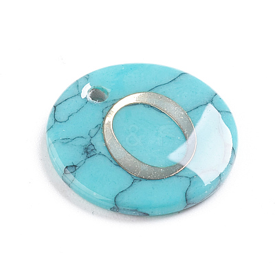 Synthetic Turquoise Charms G-L561-001O-1