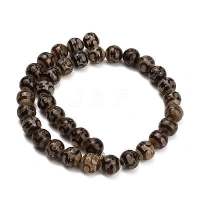 Tibetan Style dZi Beads Strands GG-CBA4812-B06-10MM-1