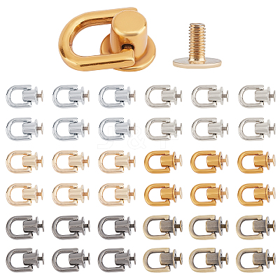 6 Sets 6 Colors Alloy Ball Studs Rivets PALLOY-PH0001-78-1