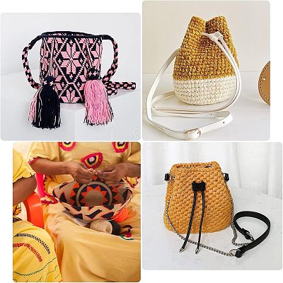 4 Pcs 4 Styles PU Leather Bottom FIND-CA0002-15-1
