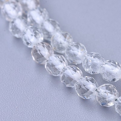 Natural White Topaz Beaded Necklaces NJEW-K114-B-A09-1