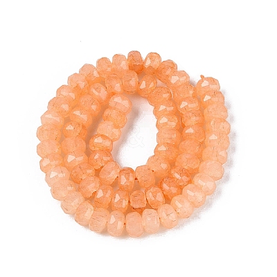 Imitation Jade Crackle Glass Beads Strands GLAA-N068-01A-A14-1