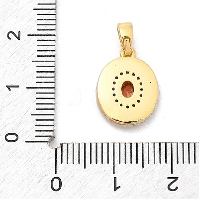 Brass Micro Pave Cubic Zirconia Pendents KK-M303-02G-04-1