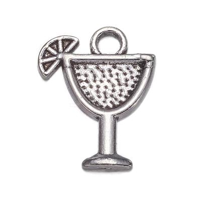 Tibetan Style Tropical drink Alloy Pendants TIBEB-A14275-AS-LF-1