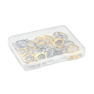 40Pcs 2 Colors 304 Stainless Steel Leverback Earring Findings STAS-FS0001-24-1